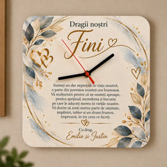 Ceas personalizat pentru fini cu mesaj