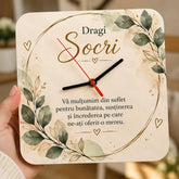 Ceas personalizat pentru socri cu mesaj