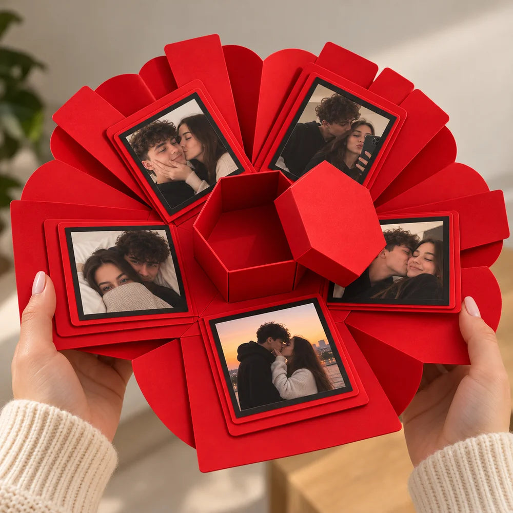 Cutie explozivă foto personalizată cu 11 poze