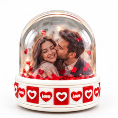 Glob foto LED personalizat cu poza cuplu