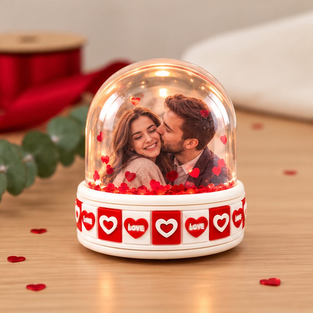 Glob foto LED personalizat cu poză