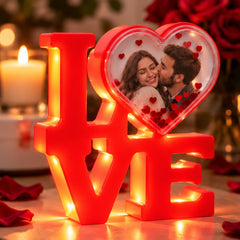 Glob foto LOVE personalizat cu poză, cadou pentru cuplu