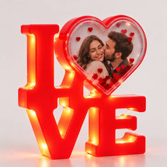Glob foto LOVE cu LED personalizat cu poză
