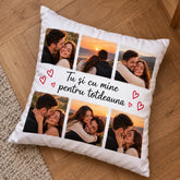 Pernă personalizată cu 6 poze și mesaj