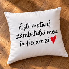 Pernă personalizată cu mesaj