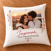 Pernă personalizată cu poză și mesaj