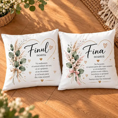 Perne decorative cu mesaje pentru finul și fina noastră
