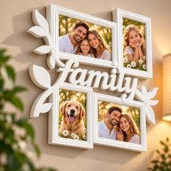 Ramă foto Family personalizată cu 4 fotografii