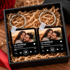 Set de brelocuri foto personalizate cu melodia preferată