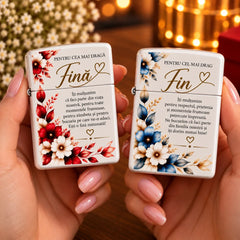 Set de 2 brichete tip Zippo personalizate pentru fini cu mesaje speciale