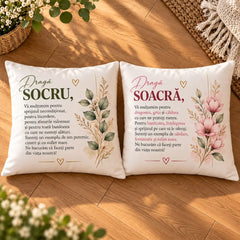 Set 2 perne personalizate pentru socri cu mesaj