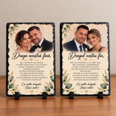 Set 2 plăci ardezie personalizate pentru fini cu poză și mesaj