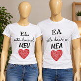 Set 2 tricouri personalizate pentru cupluri - El și ea