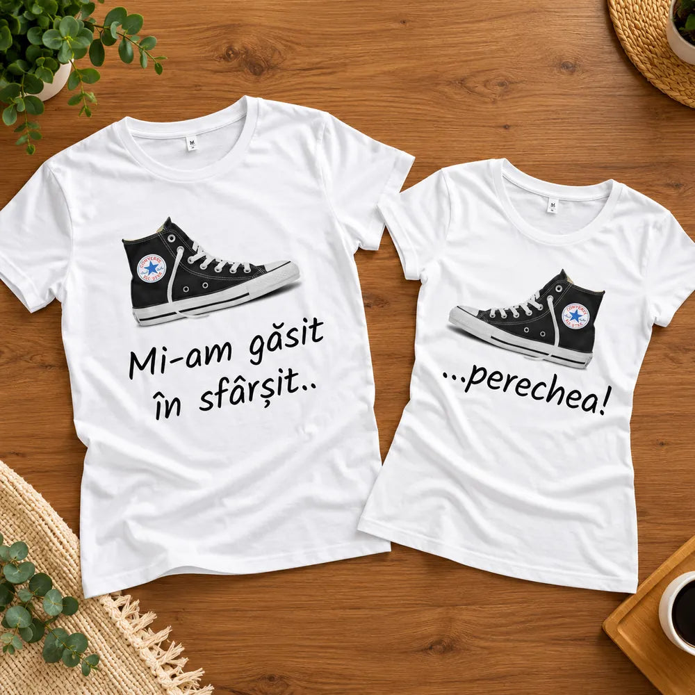 Set 2 Tricouri personalizate pentru cupluri - Mi-am găsit perechea