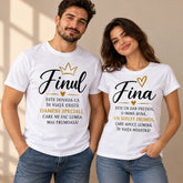 Set 2 tricouri personalizate pentru fini cu mesaj