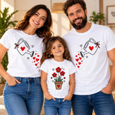 Set 3 tricouri personalizate pentru familie - Creștem cu iubire