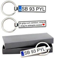 Set cadou AUTO personalizat - Cana + Suport cana + Breloc auto personalizat - Cadomy.ro