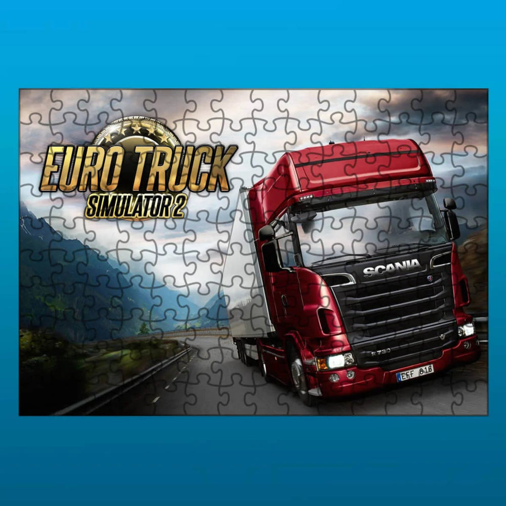 Set Cadou Personalizat Euro Truck Simulator – Tricou, Cana, Perna, Mousepad si Puzzle - Cadomy.ro