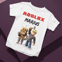 Set Cadou Personalizat Roblox cu Nume – Tricou, Cana, Perna, Mousepad si Puzzle - Cadomy.ro