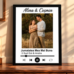Tablou personalizat cu poză și melodia preferată