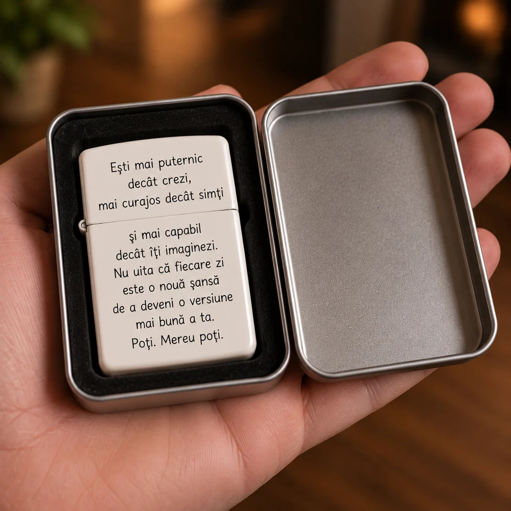 Brichetă din oțel personalizată cu dedicație