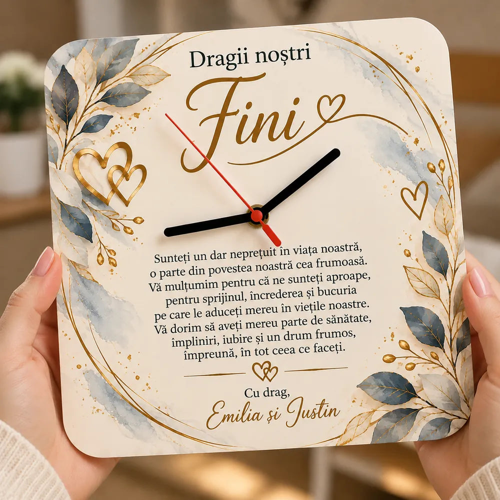 Mesaj personalizat pentru fini cu urări de sănătate, iubire și împliniri