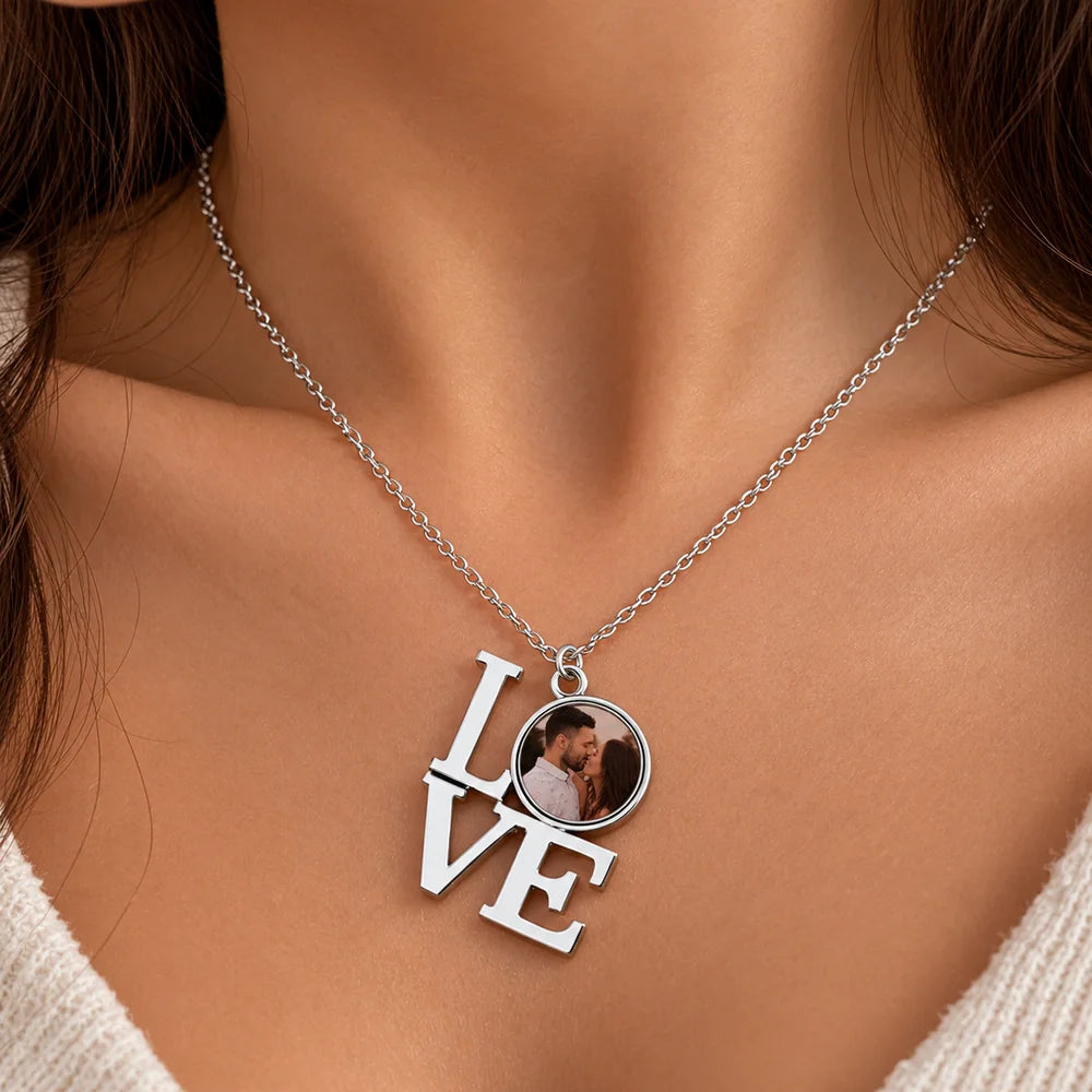Colier LOVE personalizat cu poză