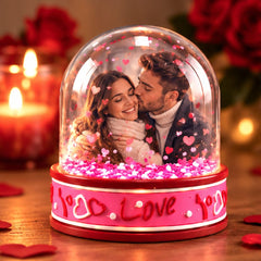 Glob foto LED personalizat cu o poză