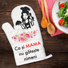 Set cadou personalizat pentru mama - Sort + Manusa de bucatarie + breloc personalizat - Cadomy.ro
