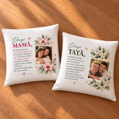 Perne personalizate cu fotografii de familie pentru mama și tata