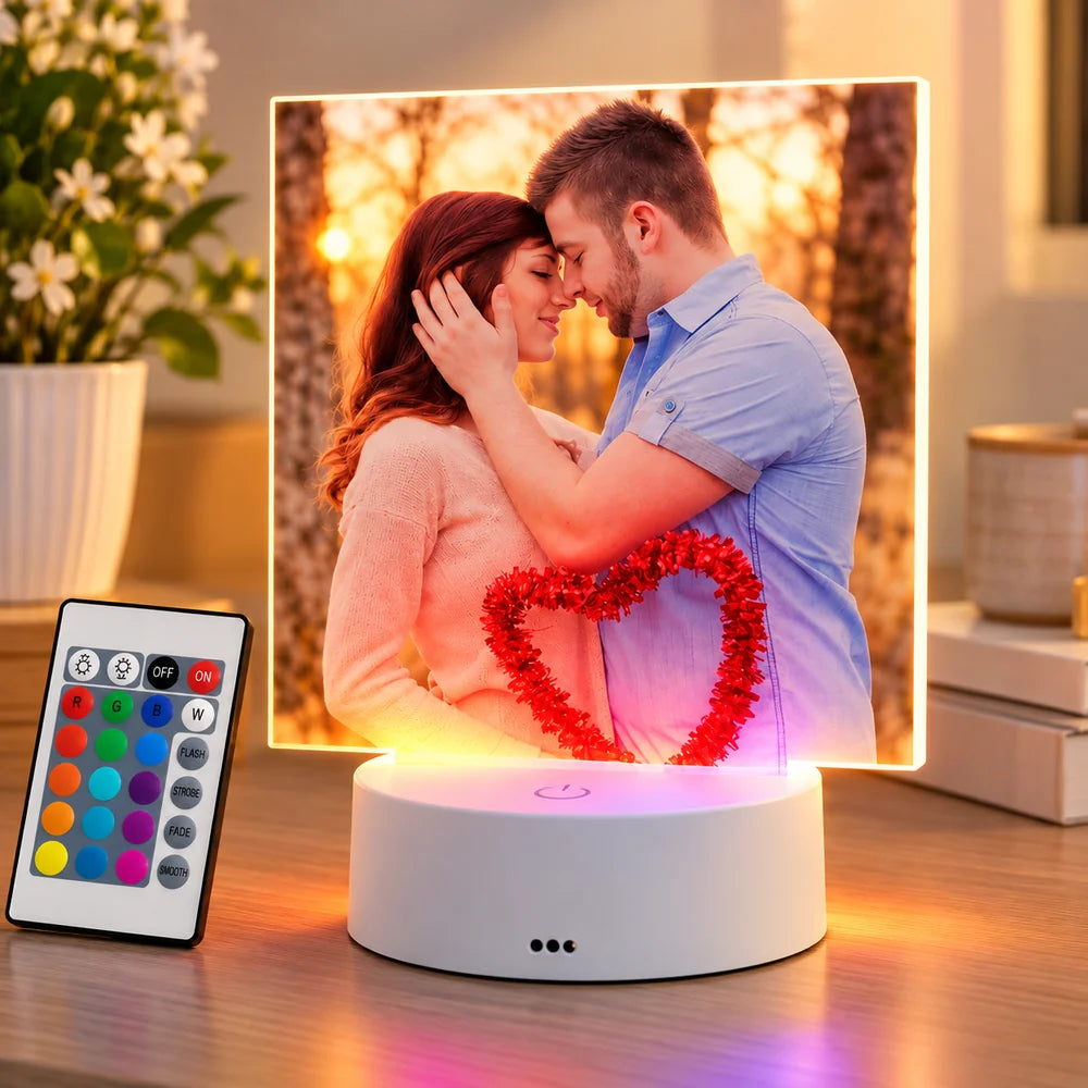 Plachetă LED personalizată cu poză și telecomandă