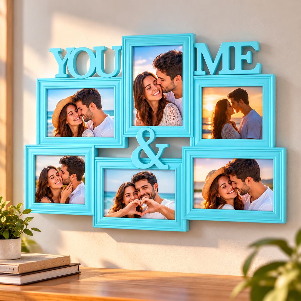 Ramă foto You And Me personalizată cu 6 poze