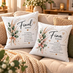 Set 2 perne personalizate cu mesaj pentru fini