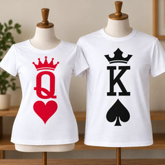 Set 2 tricouri personalizate pentru cupluri - King & Queen
