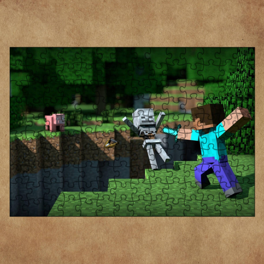 Set Cadou Personalizat Minecraft cu Nume – Tricou, Cana, Perna, Mousepad si Puzzle - Cadomy.ro