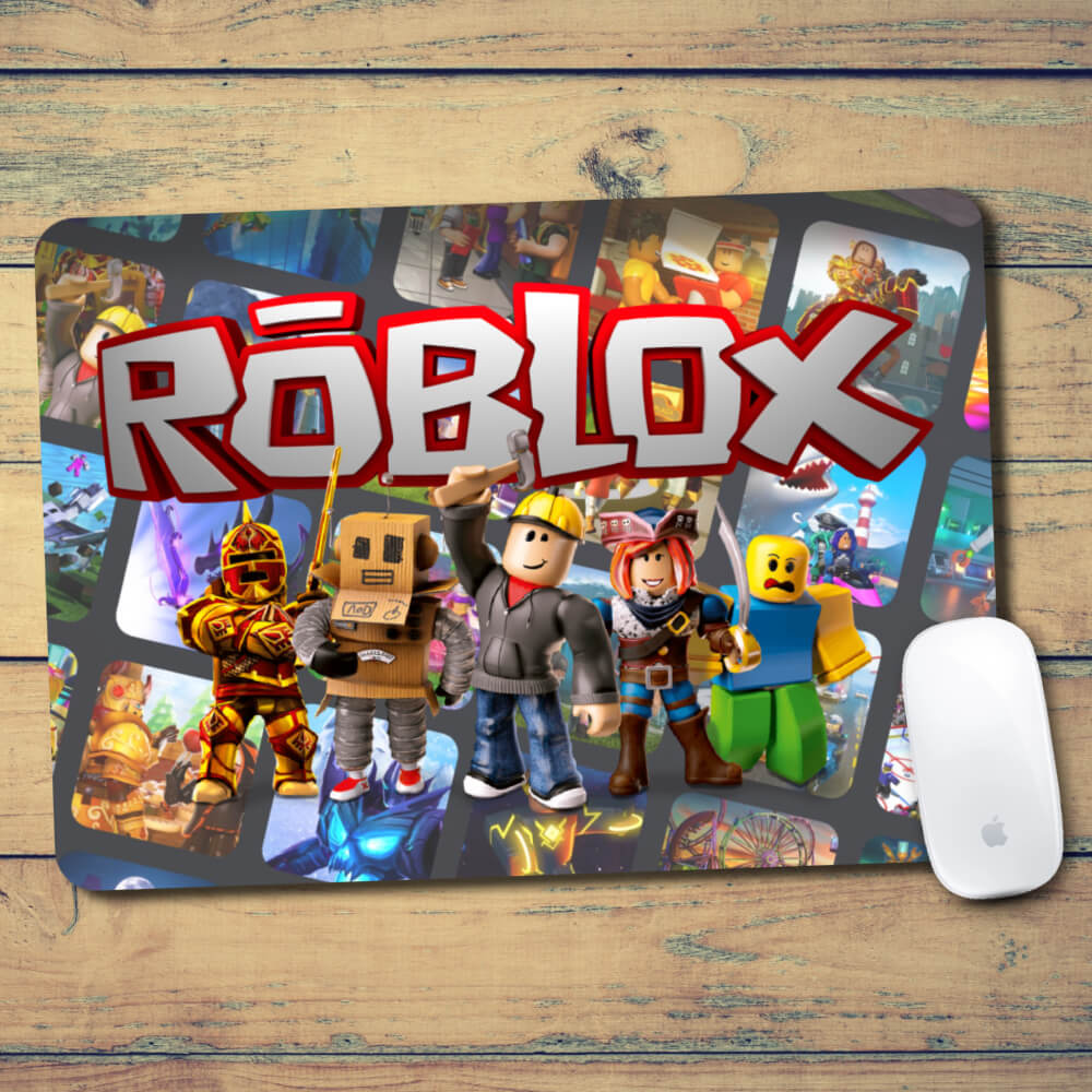 Set Cadou Personalizat Roblox cu Nume – Tricou, Cana, Perna, Mousepad si Puzzle - Cadomy.ro