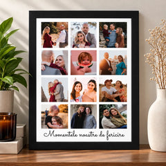 Tablou personalizat cu 12 poze și mesaj